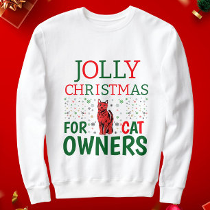 Jolly Christmas For Cat Owners Personalised Cute Sweatshirt