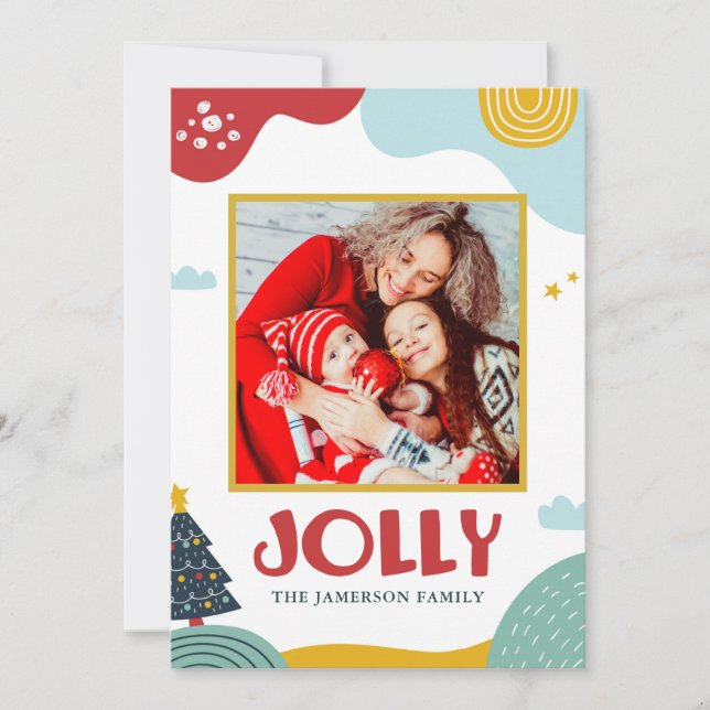 Jolly Christmas Greeting Card (Front)