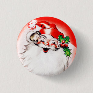 Jolly Christmas Greetings 3 Cm Round Badge