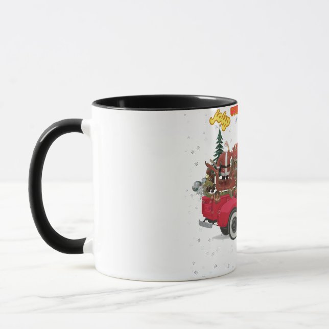 Jolly Christmas Overloaded Truck Mug (Left)