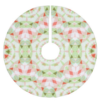 Jolly Christmas Red Green Pink Merry Star Pattern Brushed Polyester Tree Skirt
