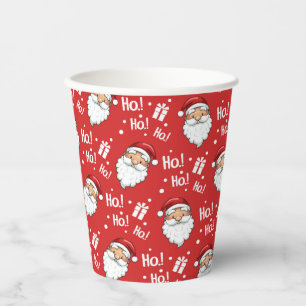 Jolly Christmas Santa Claus Paper Cups