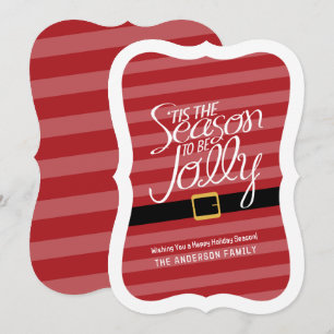 Jolly Christmas Santa Claus Suit - Non-photo Holiday Card