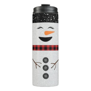Jolly Christmas Snowman Thermal Tumbler