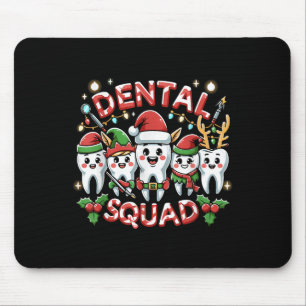 Jolly Dental Squad Celebration Christmas Teeth Den Mouse Mat