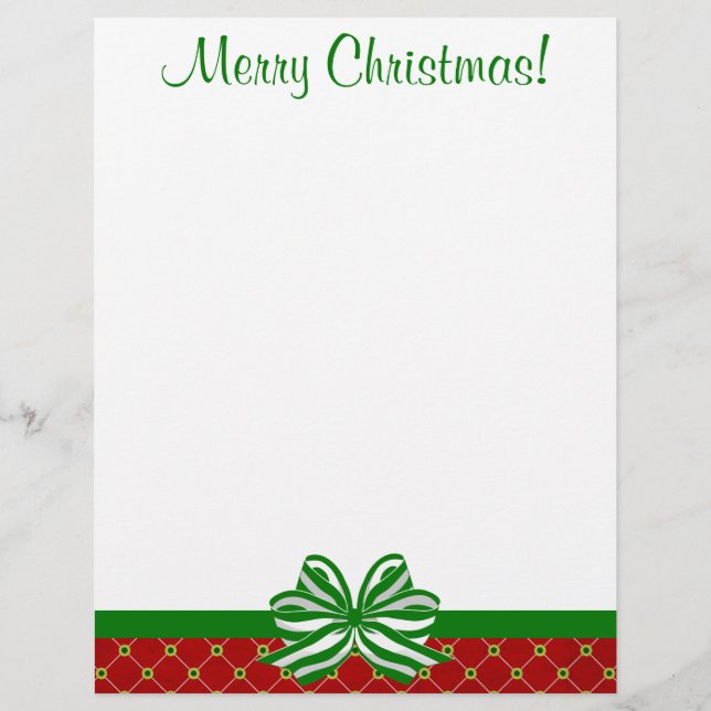 Jolly Diamonds Christmas Letterhead (Front)