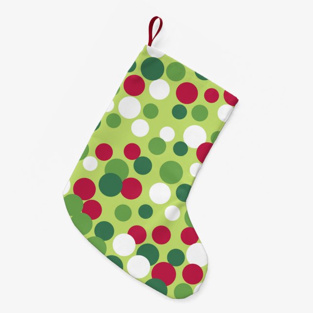 Jolly Dots Christmas Stocking (Front (Hanging))
