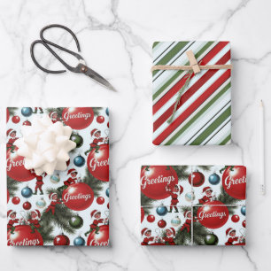 Jolly Elf Jamboree Wrapping Paper Sheet