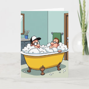 Jolly Fathers Day Bubble Bath Card