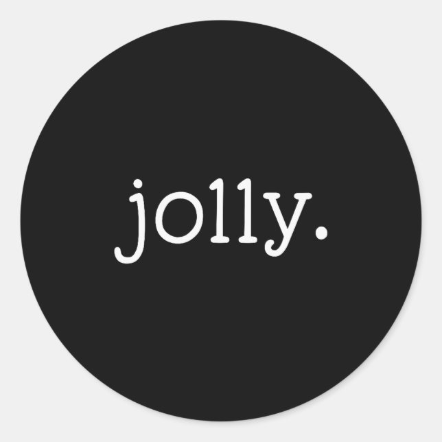 Jolly Festive Red Green Holiday Christmas  Classic Round Sticker (Front)