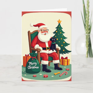 Jolly Figure Dog Christmas Card