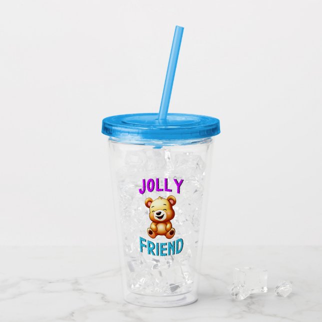 Jolly Friend Pandas July Bears 30 Teddy Friendship Acrylic Tumbler (Back Ice)