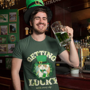 Jolly Ginger Tabby Irish Cheer T-Shirt