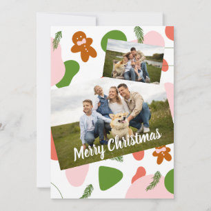 Jolly Gingerbread Christmas Customisable Photo Invitation
