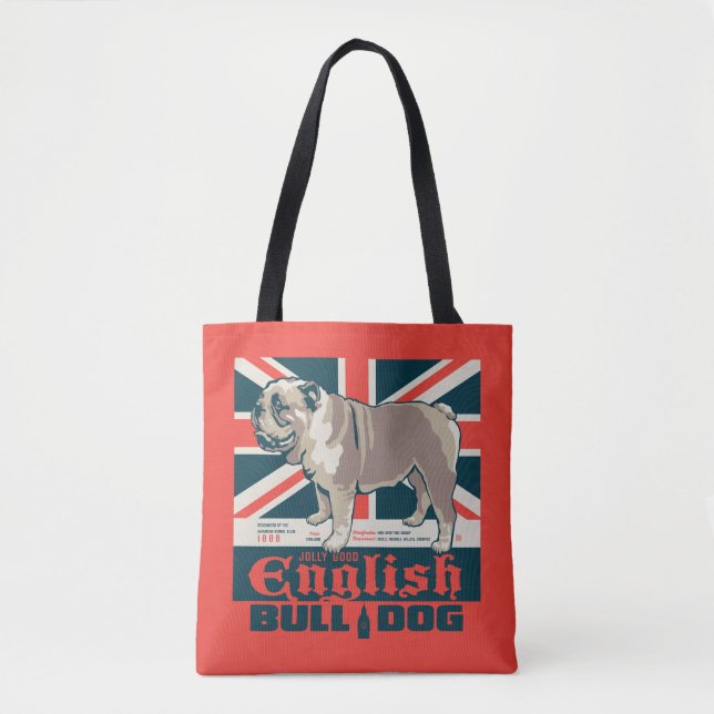 Jolly Good English Bulldog Tote Bag (Front)