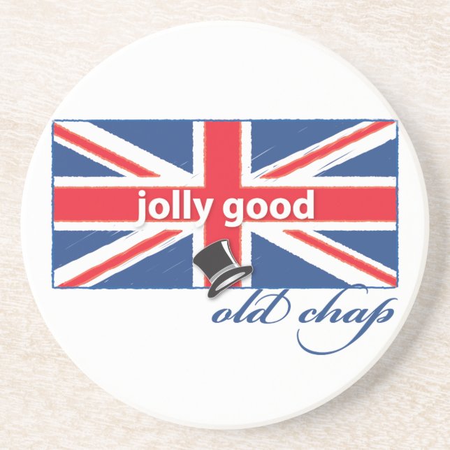 Jolly good old chap! coaster (Front)