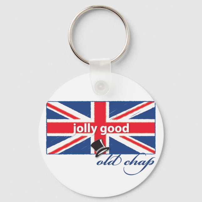 Jolly good old chap! key ring (Front)