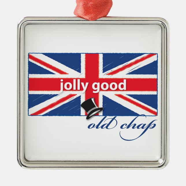 Jolly good old chap! metal tree decoration (Front)