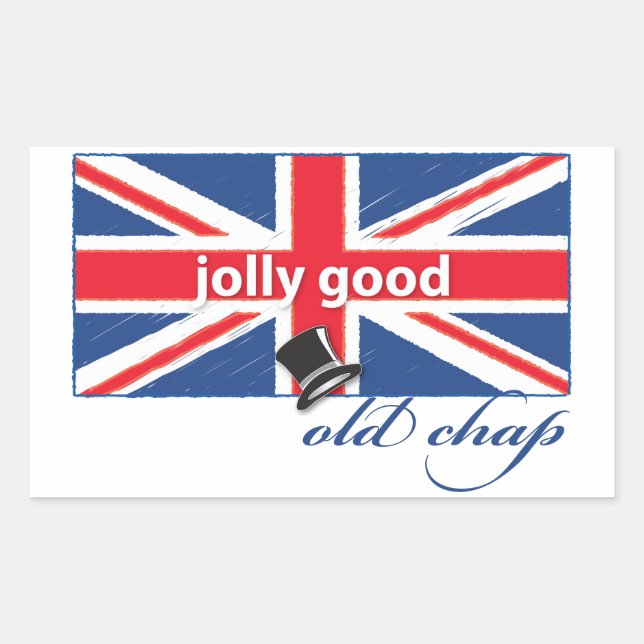 Jolly good old chap! rectangular sticker (Front)