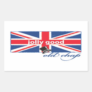Jolly good old chap! rectangular sticker