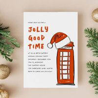 Jolly Good Time London Red Telephone Box Santa Hat