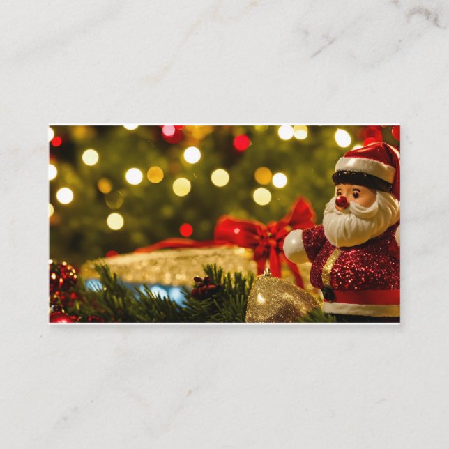 Jolly Greetings from Santa. Calling Card (Front)