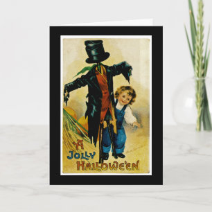 Jolly Halloween Scarecrow Card