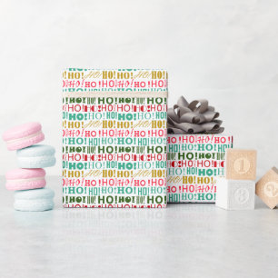 Jolly HO! HO! HO! Colorful Xmas Wrapping Paper
