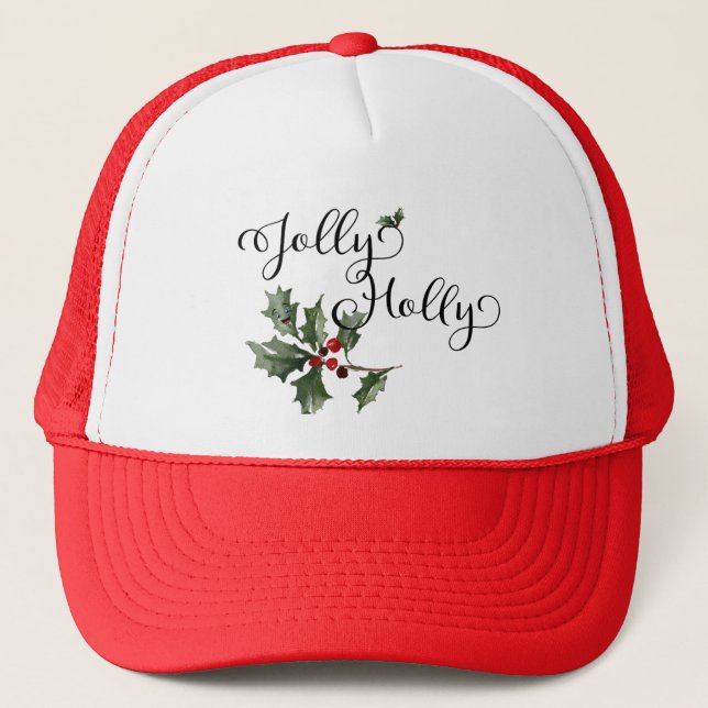 Jolly Holly Trucker Hat (Front)