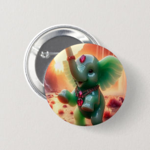 Jolly Jade Elephant Button