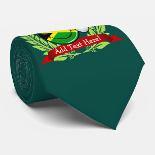 Jolly Jamaican Flag Christmas Style Tie