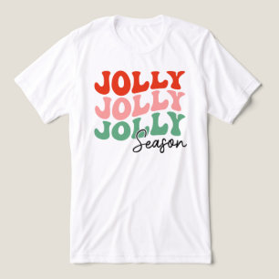 Jolly Jolly Jolly Season Retro Holiday Typography Tri-Blend Shirt