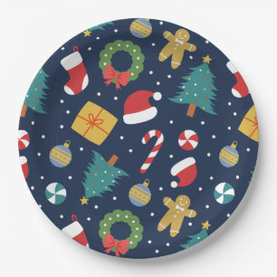 Jolly Jumble Holiday Paper Plates