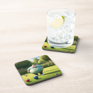 Jolly Lawn Bowler Man, Coaster