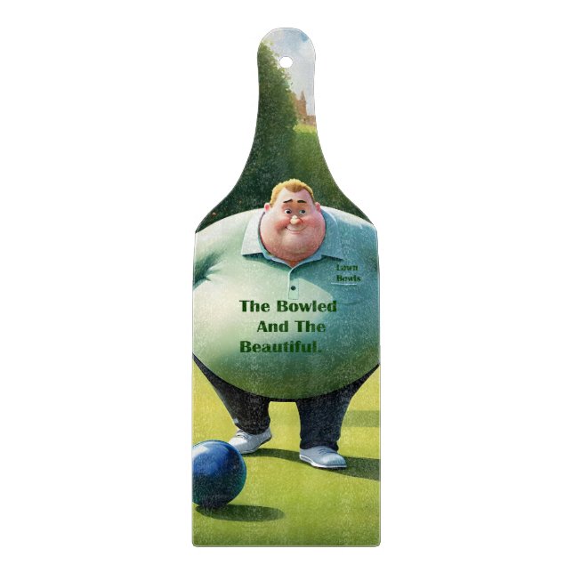 Jolly Lawn Bowler Man,  Cutting Board (Front)