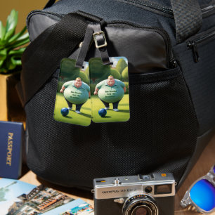 Jolly Lawn Bowler Man, Luggage Tag