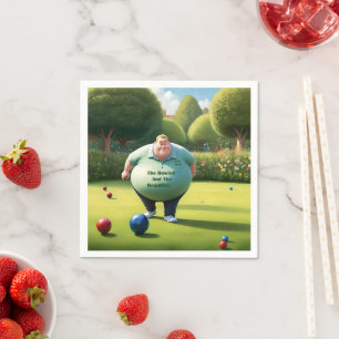 Jolly Lawn Bowler Man, Napkin
