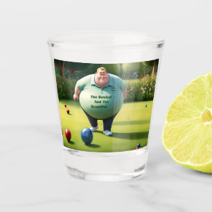 Jolly Lawn Bowler Man, Shot Glass
