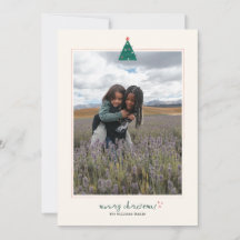 Jolly Little Christmas Tree Holiday Photo Card