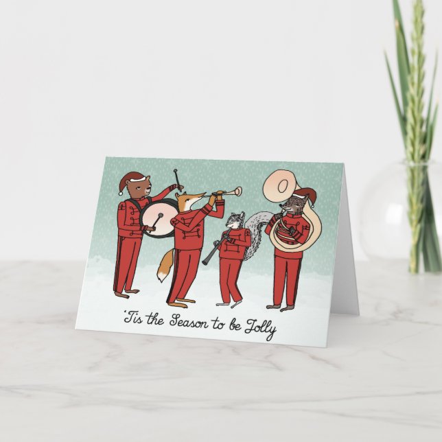 Jolly Marching Band Christmas Card (Front)