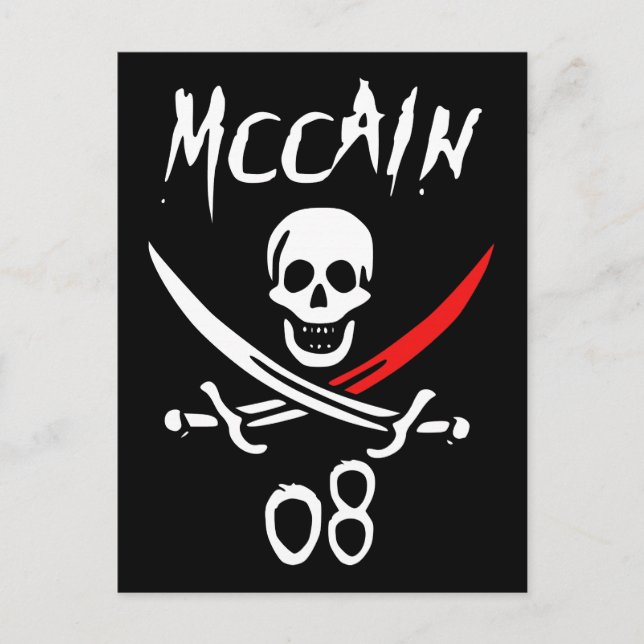 Jolly McCAIN 08 {Blood Tip} Holiday Postcard (Front)