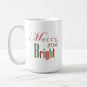 Jolly Merry and Bright Holiday Coffee Mug