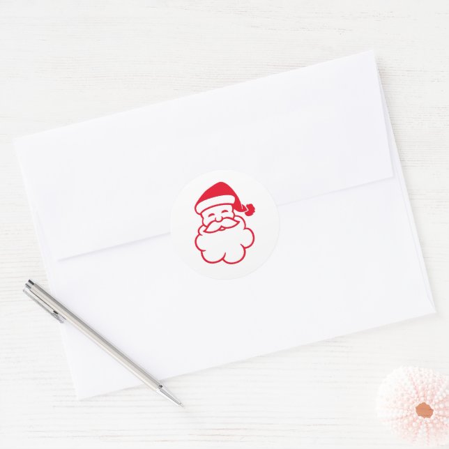 Jolly Merry Santa Claus Christmas Holiday Sticker (Envelope)