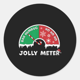 Jolly Metre Bah Humbug To Ho Ho Ho Anti Christmas  Classic Round Sticker