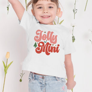Jolly Mini Retro Groovy Christmas Holidays Toddler T-Shirt