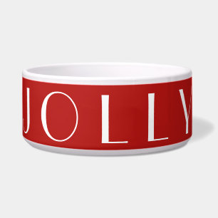 Jolly Modern Red Typography Christmas Pet