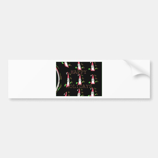 Jolly Mouse Santa: A Fun Holiday Illustration. Bumper Sticker (Front)