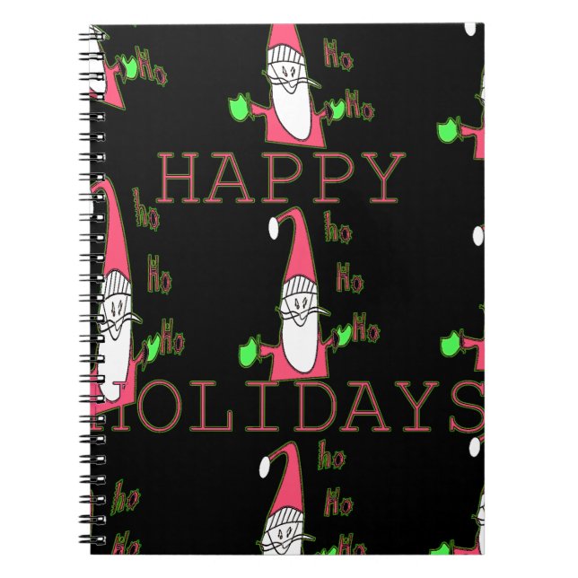 Jolly Mouse Santa: A Fun Holiday Illustration. Notebook (Front)