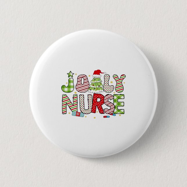Jolly Nurse, Halloween Classic T-Shirt 6 Cm Round Badge (Front)