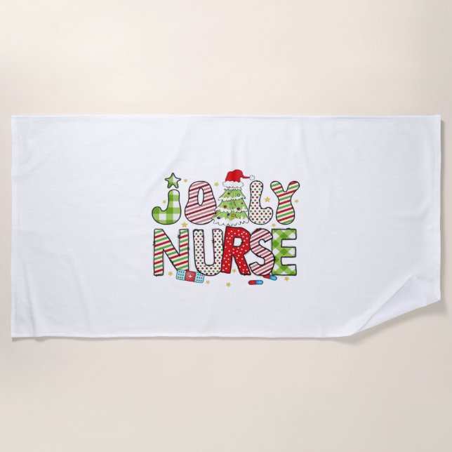 Jolly Nurse, Halloween Classic T-Shirt Beach Towel (Front)